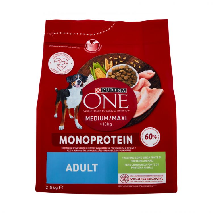 Purina ONE Medium/Maxi Adult Dog Monoprotein 2,5 kg morka