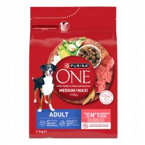 Purina ONE Medium/Maxi Adult Dog 2,5 kg s hovädzím