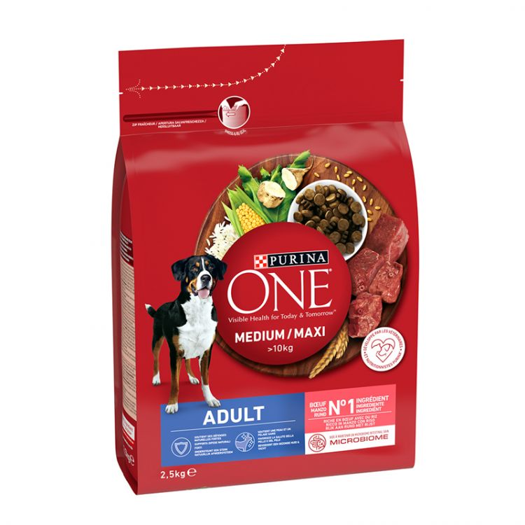 Purina ONE Medium/Maxi Adult Dog 7kg s hovädzím