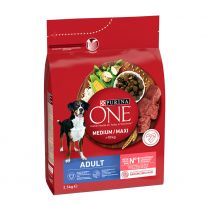 Purina ONE Medium/Maxi Adult Dog 7kg s hovädzím