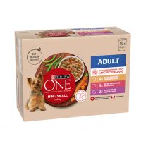 Purina ONE Mini Dog Multipack Adult Kura a hovädzie a jahňacie v šťave 10x85g