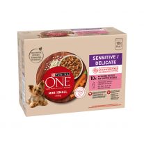 Purina ONE Mini Dog Multipack Sensitive Losos v šťave 10x85g