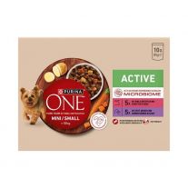 Purina ONE Mini Dog Multipack Active Hovädzie a kačica v šťave 10x85g