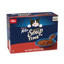 Felix Soup polievky s hovädzím, kuraťom a jahňacím (12x48g)