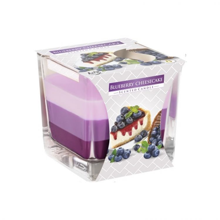 BISPOL sviečka sklo 170g Blueberry Cheesecake