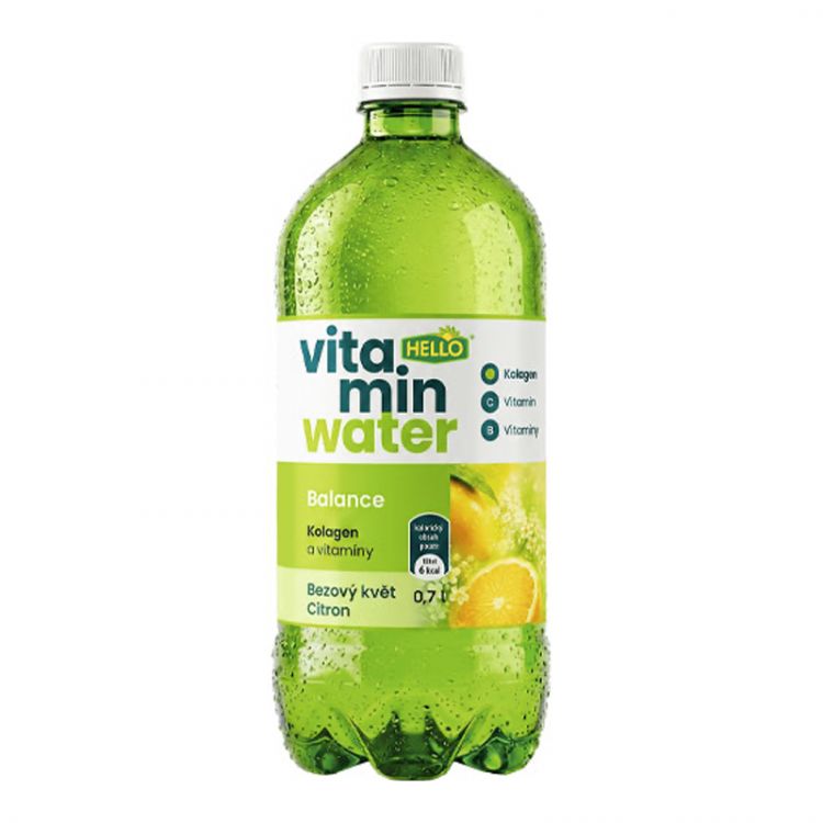 Hello Vitamín water bazový kvet citrón 0,7l