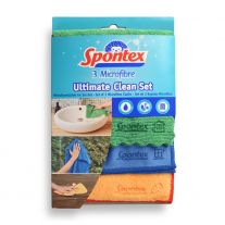 Spontex Ultimate Clean set utěrky z mikrovlákna 3 ks