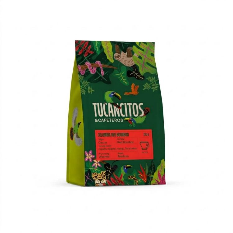 Tucancitos & Cafeteros Colombia Red Bourbon filter, zrno 250g