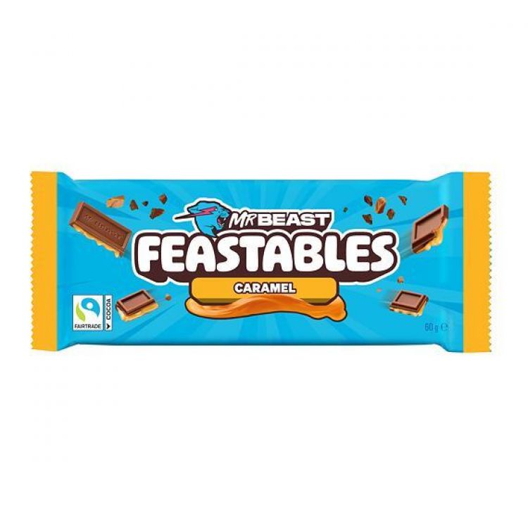 MrBeast mliečna čokoláda s karamelovou náplňou 60g