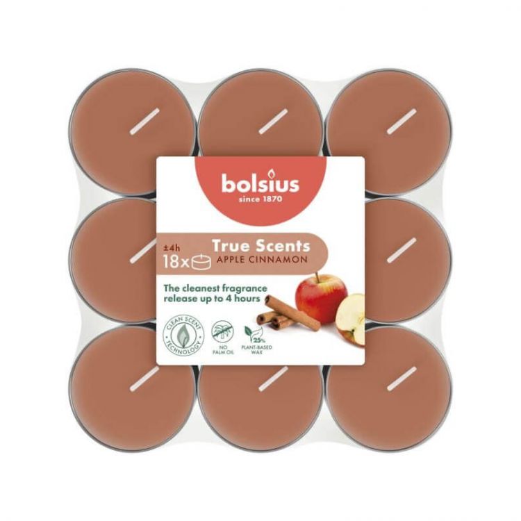 Čajové sviečky Bolsius 18ks jablko škorica - Cosy Cinnamon
