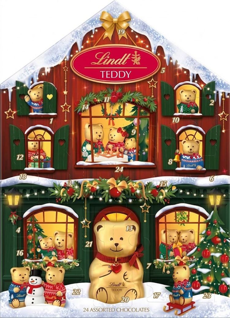 Lindt Teddy Advent Calendar House Shape 146g