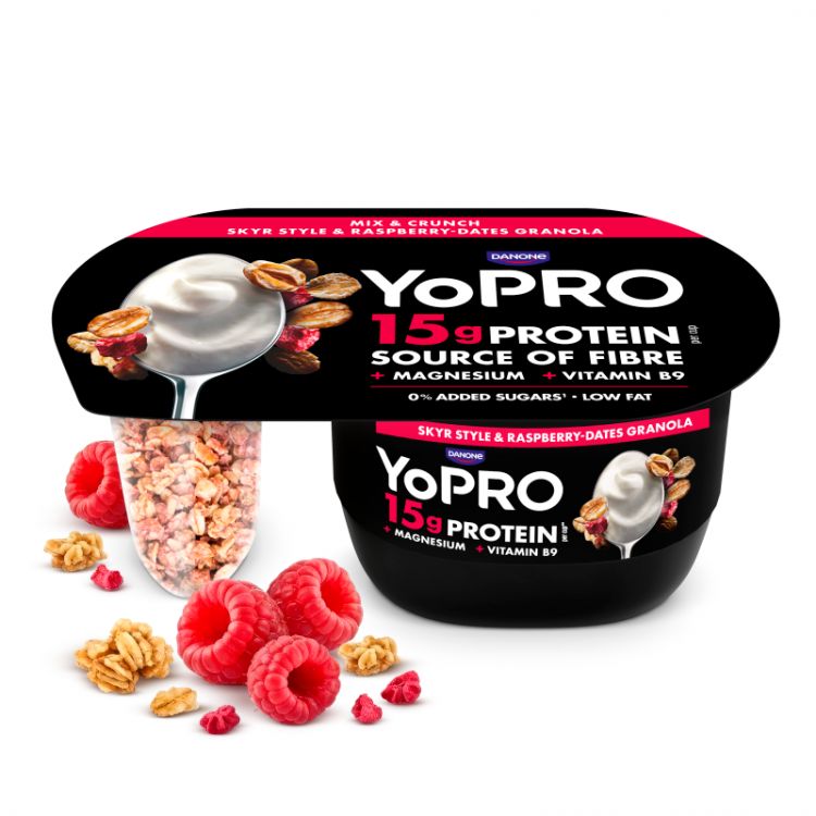 YOPRO Mix&Crunch granola malina-datle 132g