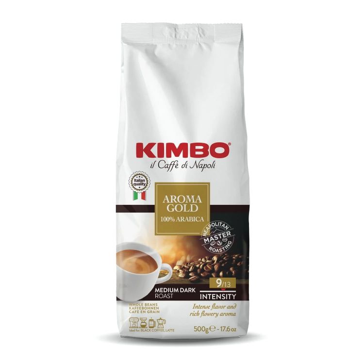 Kimbo Aroma Gold 100% Arabica zrnková káva 500g