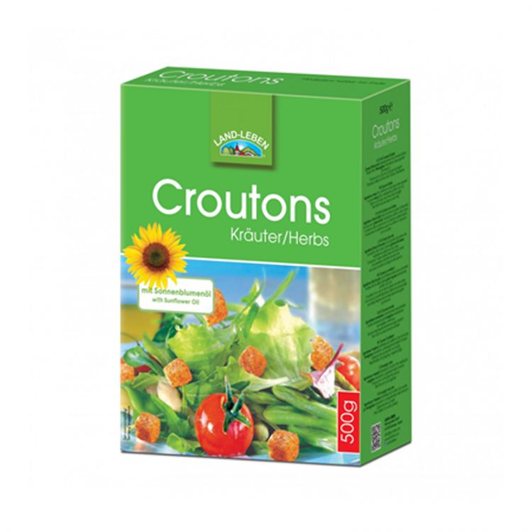 Land-Leben Croutons chlebové kocky bylinky 500 g