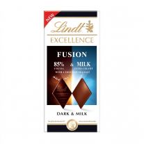 Lindt Excellence Fusion 85% & Salt & Milk 100g