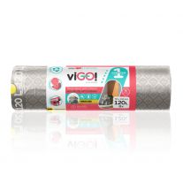 viGO! Prémiové č.1 vrecia LD zaťahovacie 4 SEZÓNY SILVER new home 120L 8 ks 38mic
