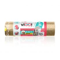 viGO! Prémiové č.1 vrecia LD zaťahovacie 4 SEZÓNY GOLD future 60L 10 ks 30mic
