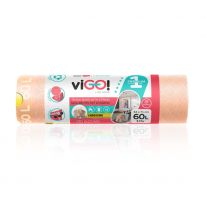viGO! Prémiové č.1 vrecia LD zaťahovacie 4 SEZÓNY JESEŇ žuvačka 60L 10 ks 30mic