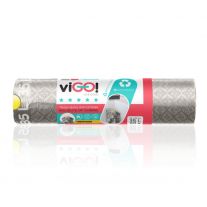 viGO! LD vrecia zaťahovacie strieborné 35L, 10 ks 26mic