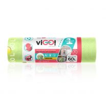 viGO! Prémiové č.1 vrecia LD zaťahovacie 4 SEZÓNY JAR limetka 60L 10 ks 30mic