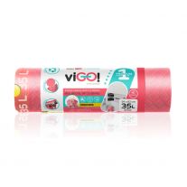 viGO! vrecia na odpad HDPE čierne 120 L 15 ks