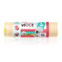 viGO! vrecia LDPE 4 SEZÓNY ZIMA 35 L 15 ks VANILKA so zaťahovacou páskou