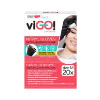 viGO! Premium nitrilové rukavice čierne M 20 kusov
