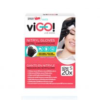 viGO! Premium nitrilové rukavice čierne S 20 kusov