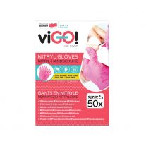 viGO! Premium nitrilové rukavice ružové S 50 kusov