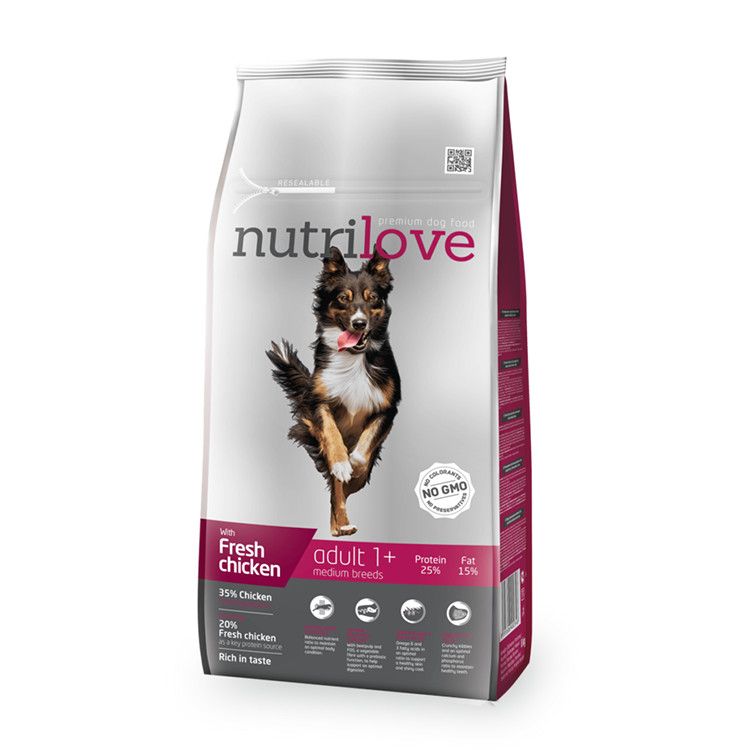 Nutrilove Fresh Chicken granule adult 1,6kg - eDELIA.sk