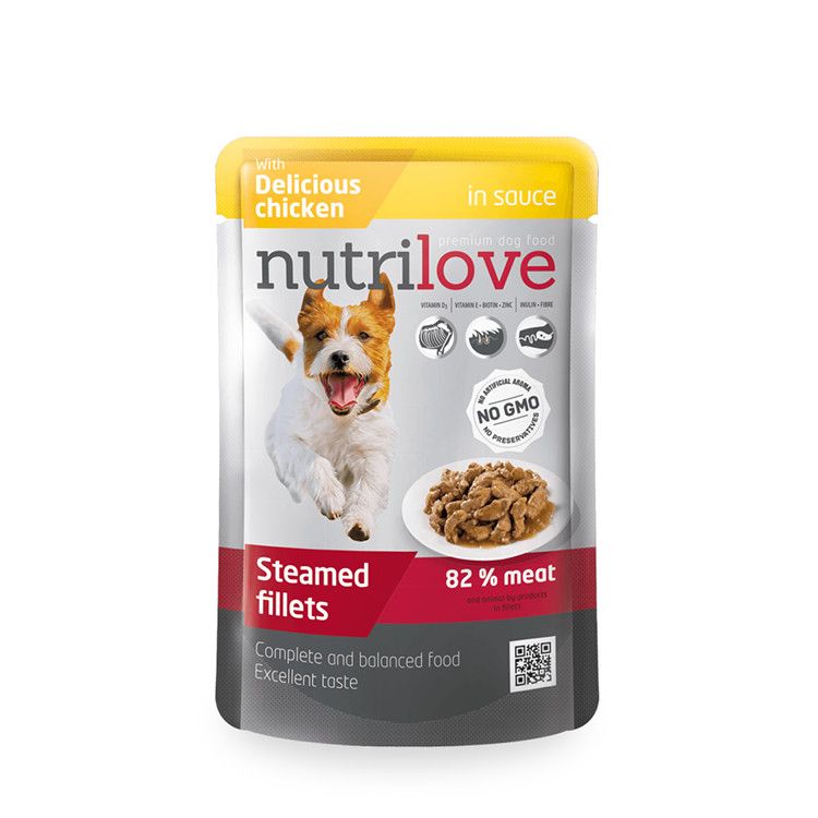 Nutrilove Delicious Chicken kapsička pre psa 85g - eDELIA.sk