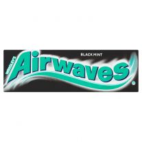 Wrigley's Airwaves Black Mint žuvačka bez cukru s príchuťou mentolu a anízu 10 ks 14 g