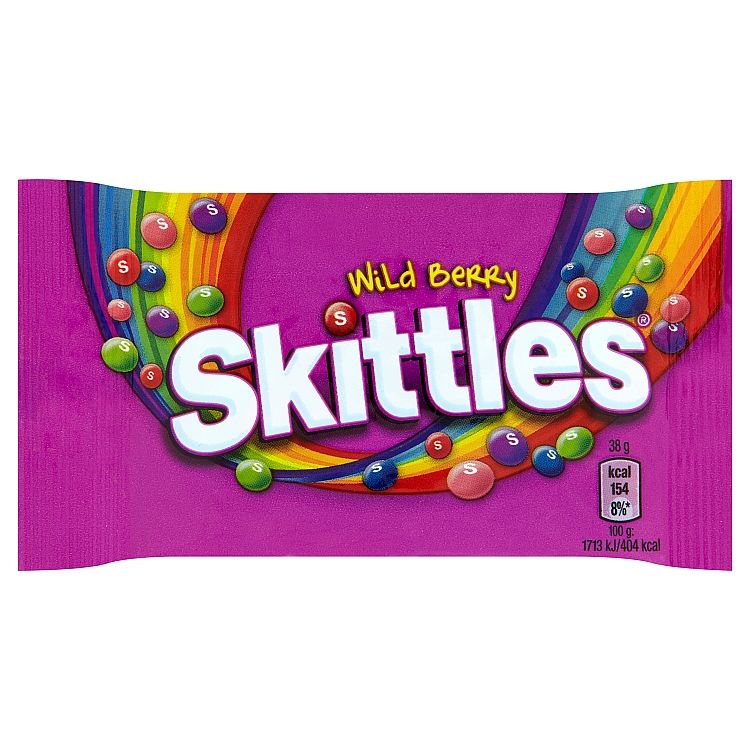 Skittles Wild berry dražované žuvacie cukríky s príchuťou lesného ovocia 38 g - eDELIA.sk