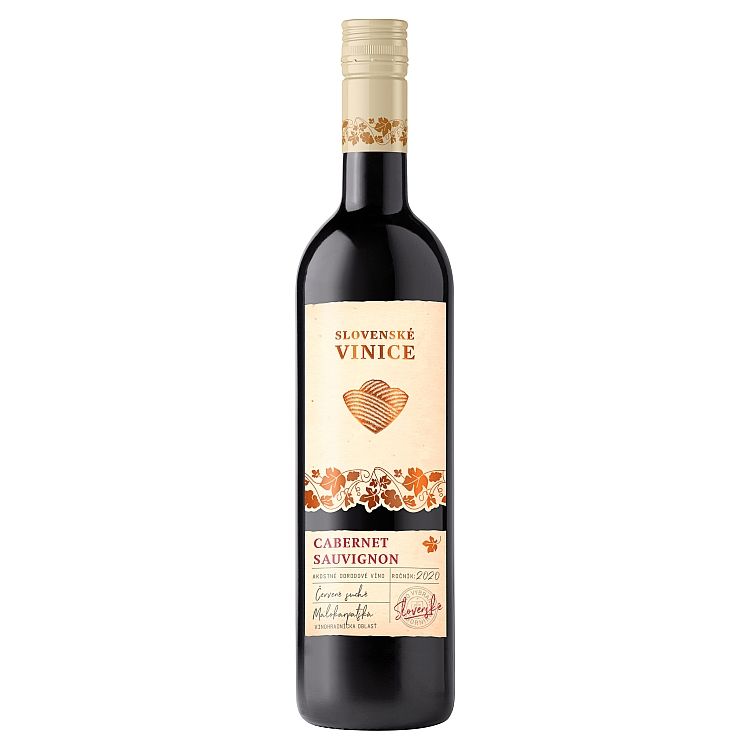 Slovenské Vinice Cabernet Sauvignon slovenské akostné odrodové červené suché víno 0,75 l