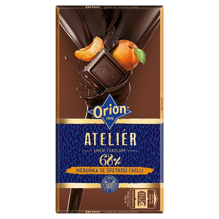 ORION Ateliér Horká 68 % Marhuľa so štipkou čili 100 g
