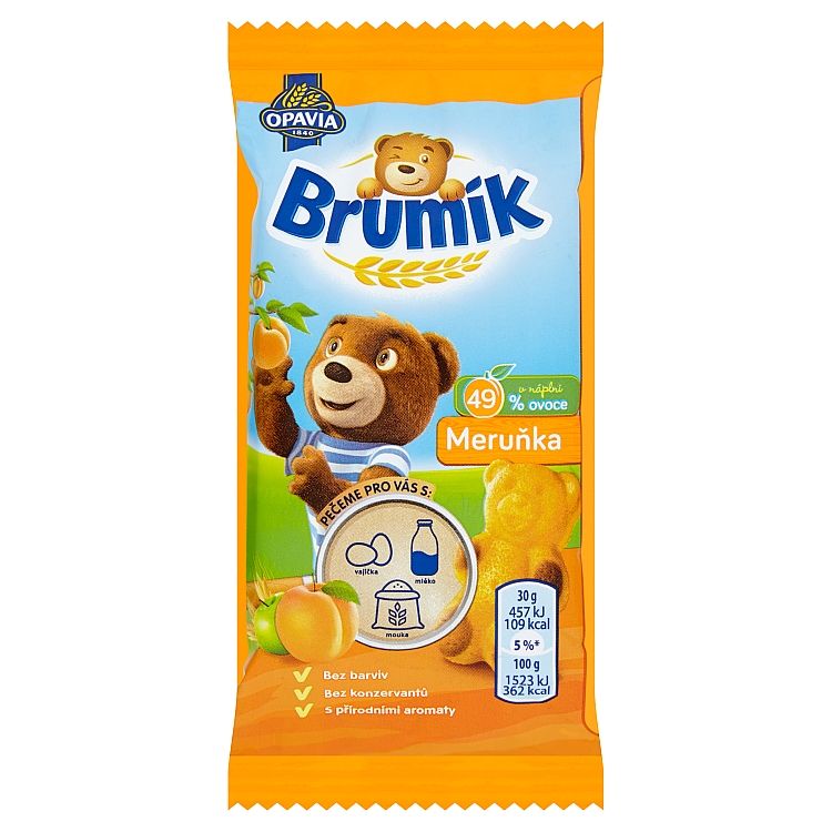 Opavia Brumík Sušienky s marhuľovou príchuťou 30 g - eDELIA.sk