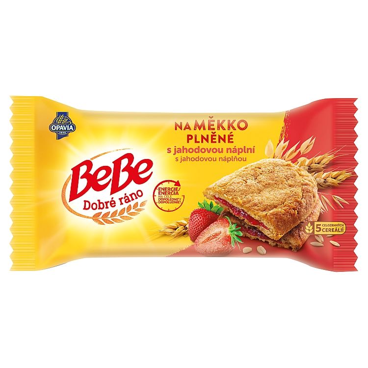 Opavia Bebe Dobré ráno NaMěkko s jahodovou náplňou 50 g - eDELIA.sk