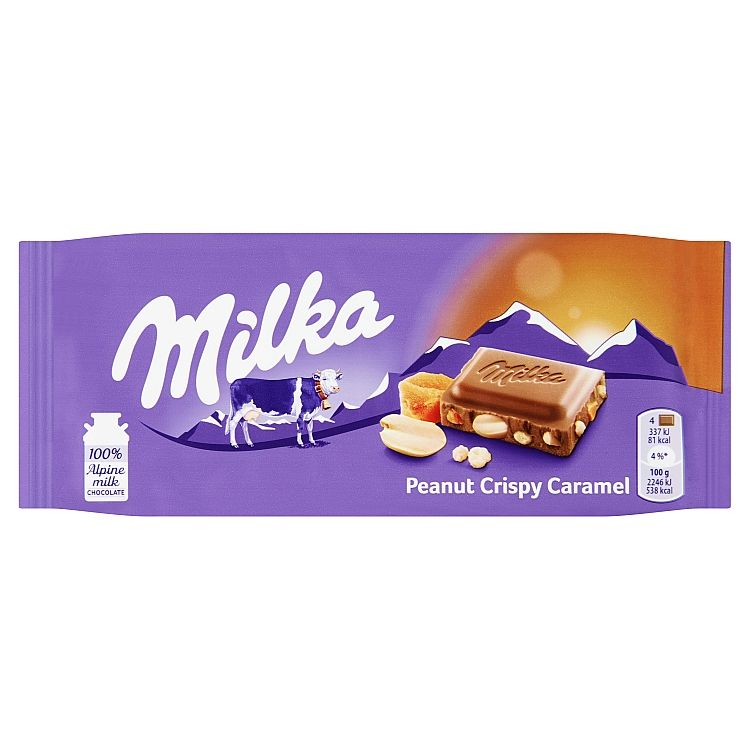 Milka Peanut Crispy Caramel 90 g