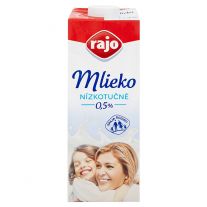 Rajo Mlieko nízkotučné 0,5% 1 l