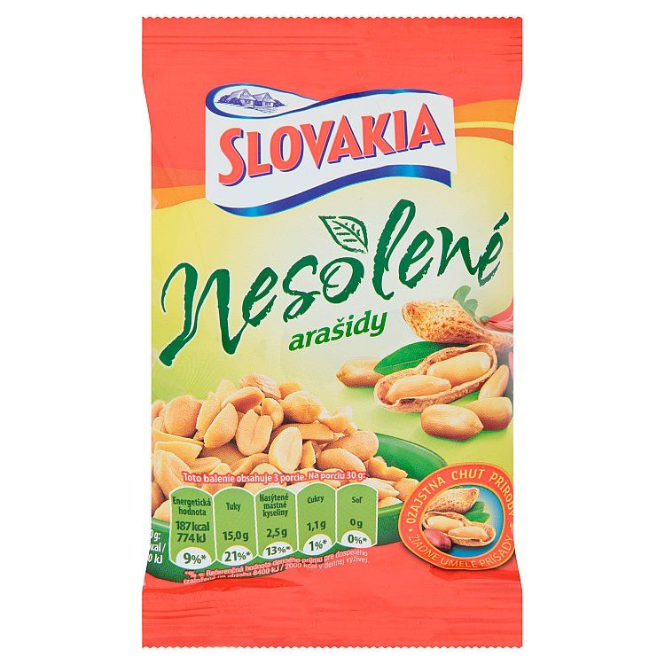 Slovakia Arašidy nesolené 90 g