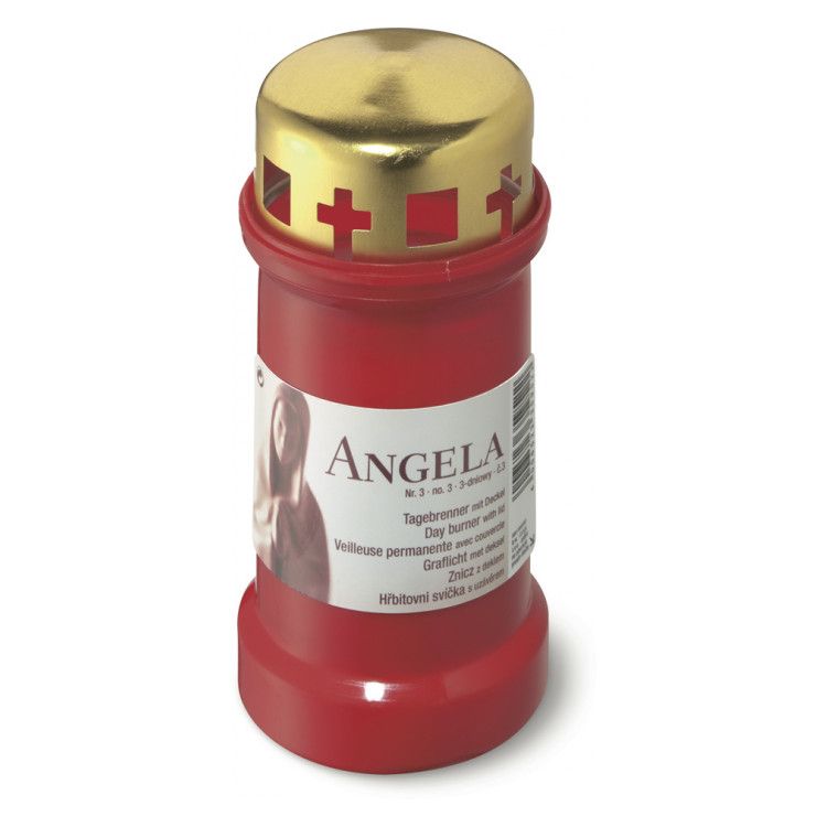 Sviečka  s Anjelom červena 20cm