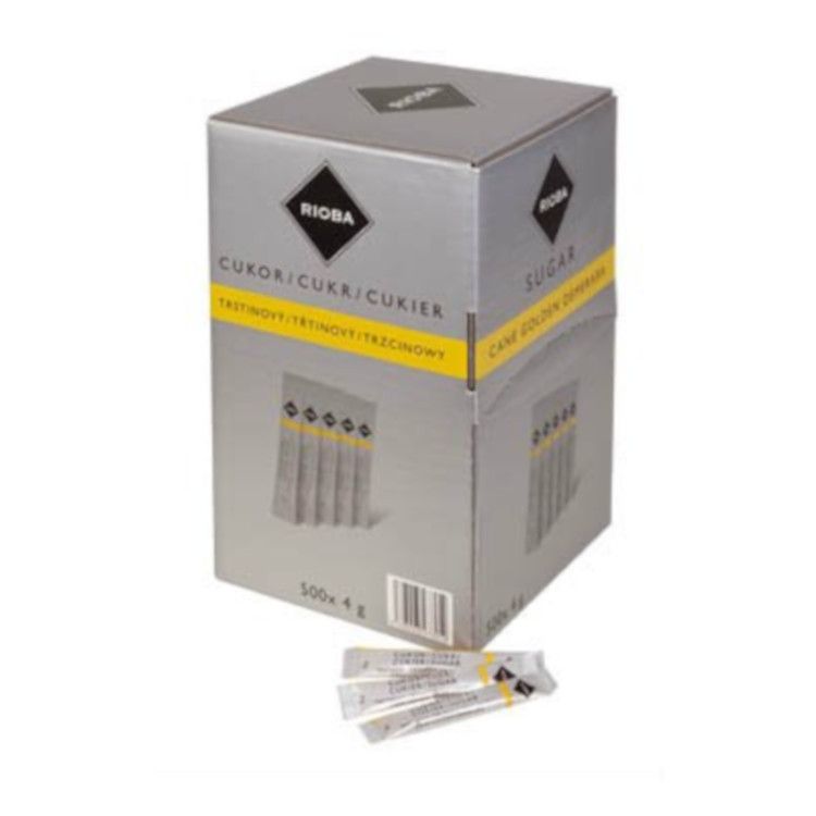 RIOBA Trstinový cukor tyčinky 500 x 4 g
