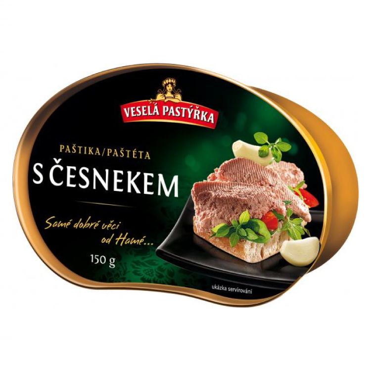 Veselá Pastýřka Paštéta s cesnakom 150g - eDELIA.sk