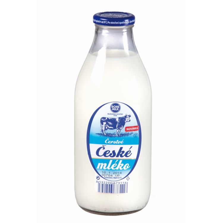 Mlieko čerstvé v skle 1,5% 0,75l - eDELIA.sk