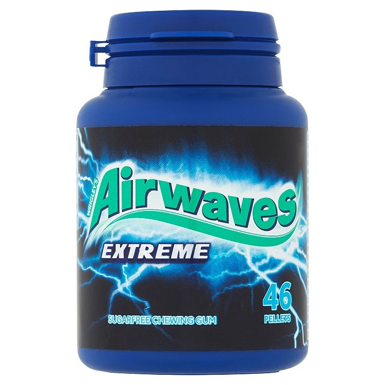 Wrigley's Airwaves Extreme žuvačka bez cukru s príchuťou mentolu a eukalyptu 46 ks 64 g - eDELIA.sk