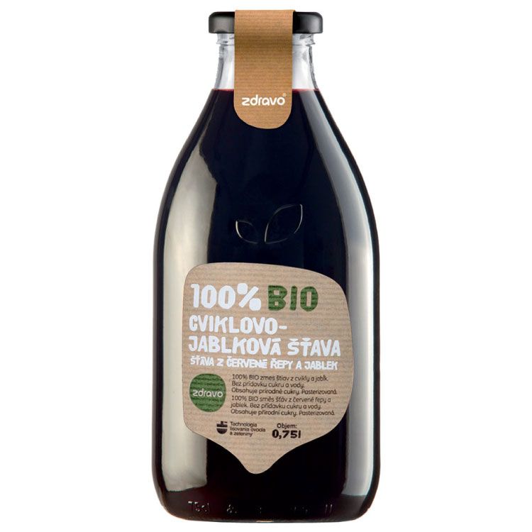 Zdravo BIO cviklovo-jablková šťava 100% 750ml - eDELIA.sk