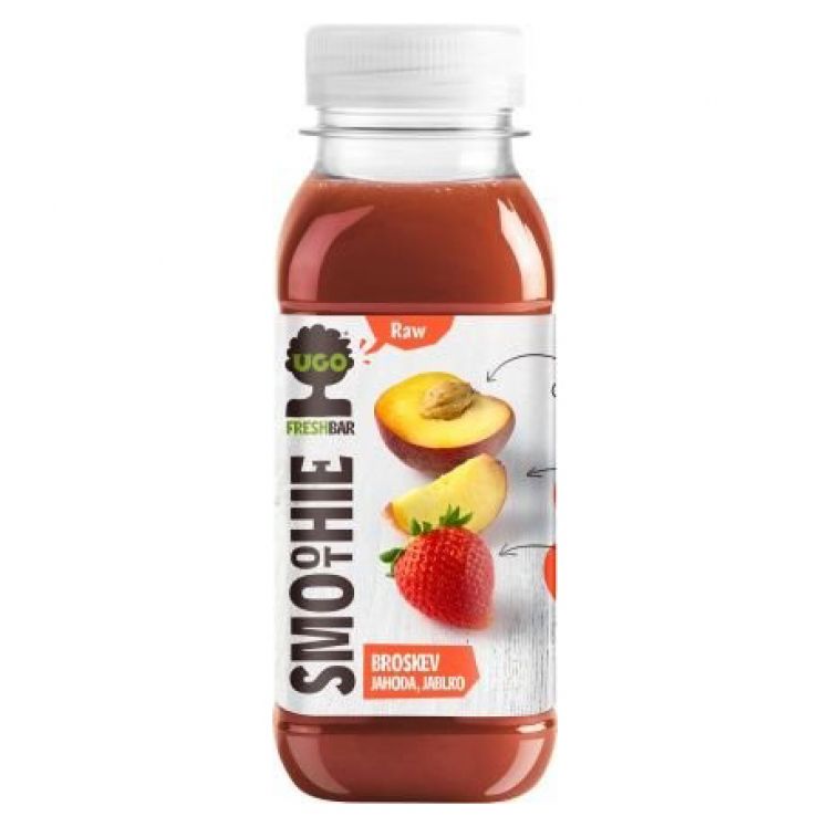 Ugo Smoothie jahoda, broskyňa a jablko 250ml - eDELIA.sk
