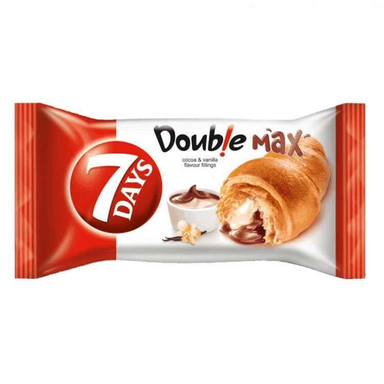 7 Days Double Max Croissant kakao - vanilka 80 g