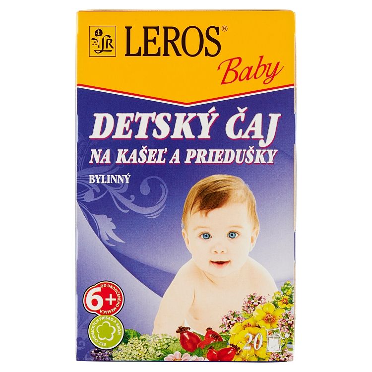 Leros Baby Detský čaj na kašeľ a priedušky bylinný 20 x 1,5 g (30 g)