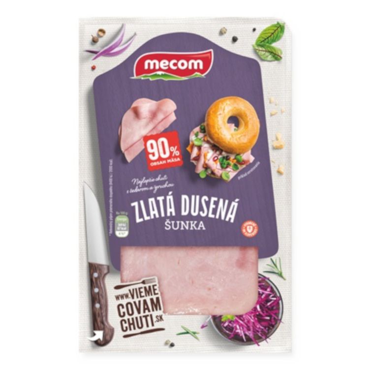 Mecom Zlatá dusená šunka nárez OA 100 g